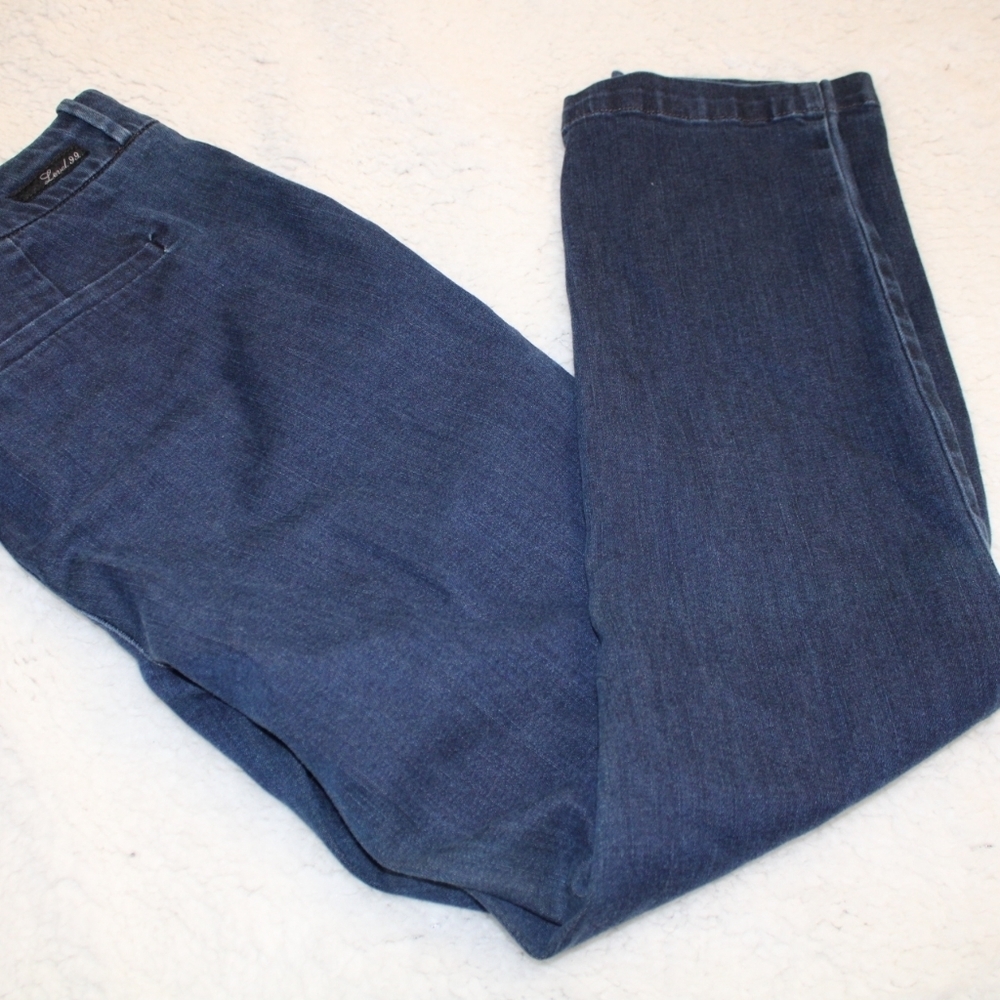 Level 99 Straight Leg Dark Wash Denim Blue Jeans Size 28